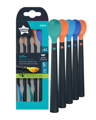 Tommee Tippee 5x Soft Tip Weaning Spoons (Blue)